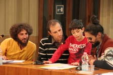 Mario Bellina, Mirco e Matteo insieme a un altro autore selezionato per il contest "Disegna e racconta il tuo mostro più mostruoso".